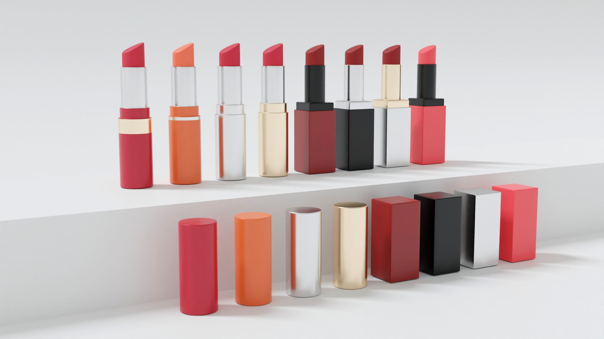 Set of cosmetics for make up 3D model_12