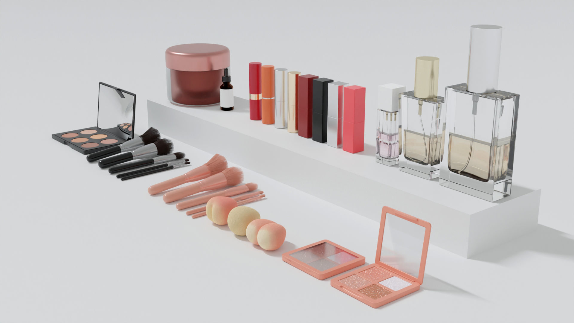 Set of cosmetics for make up 3D model_7
