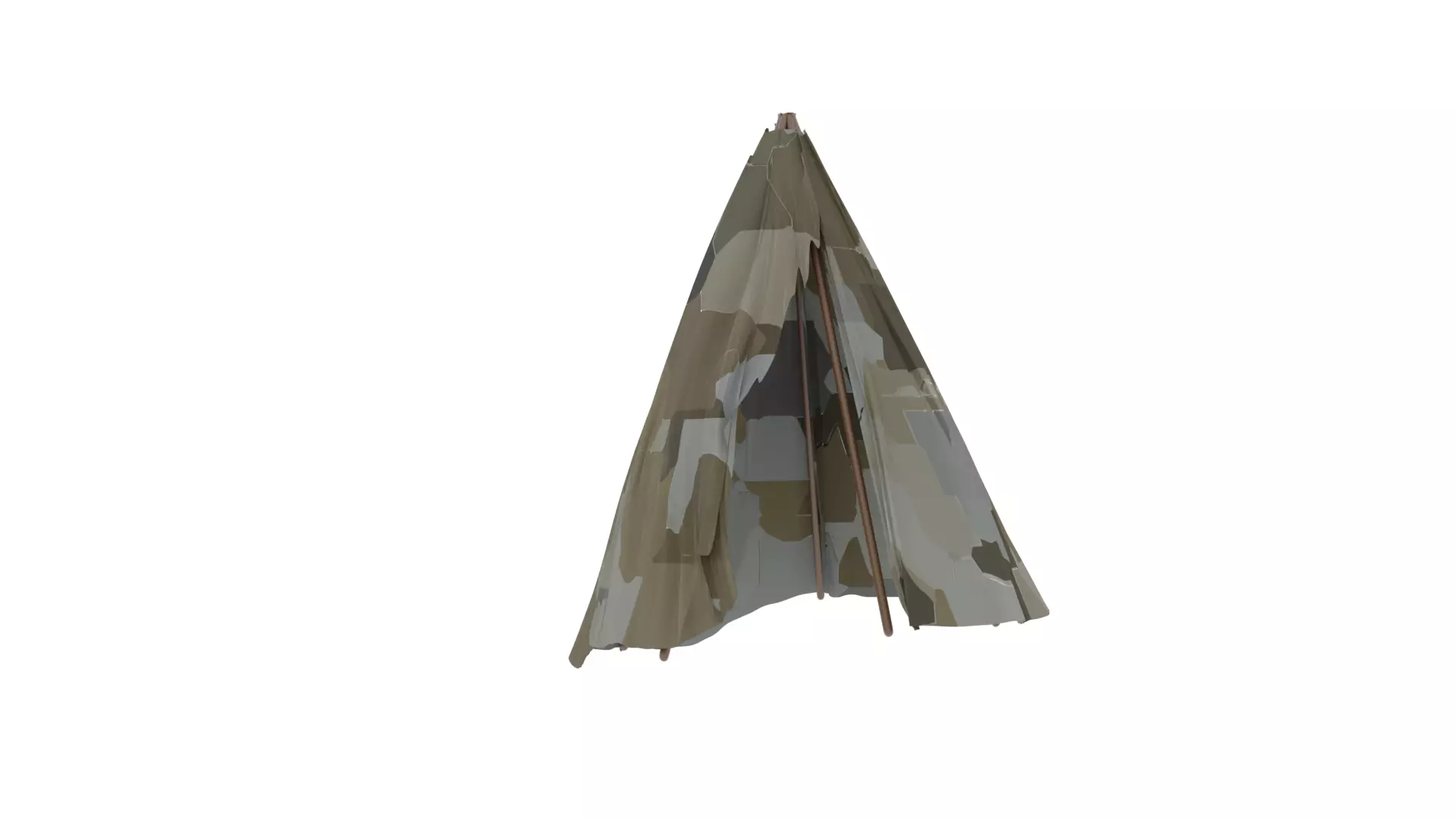 Patchwork Teepee Model 3D model_0