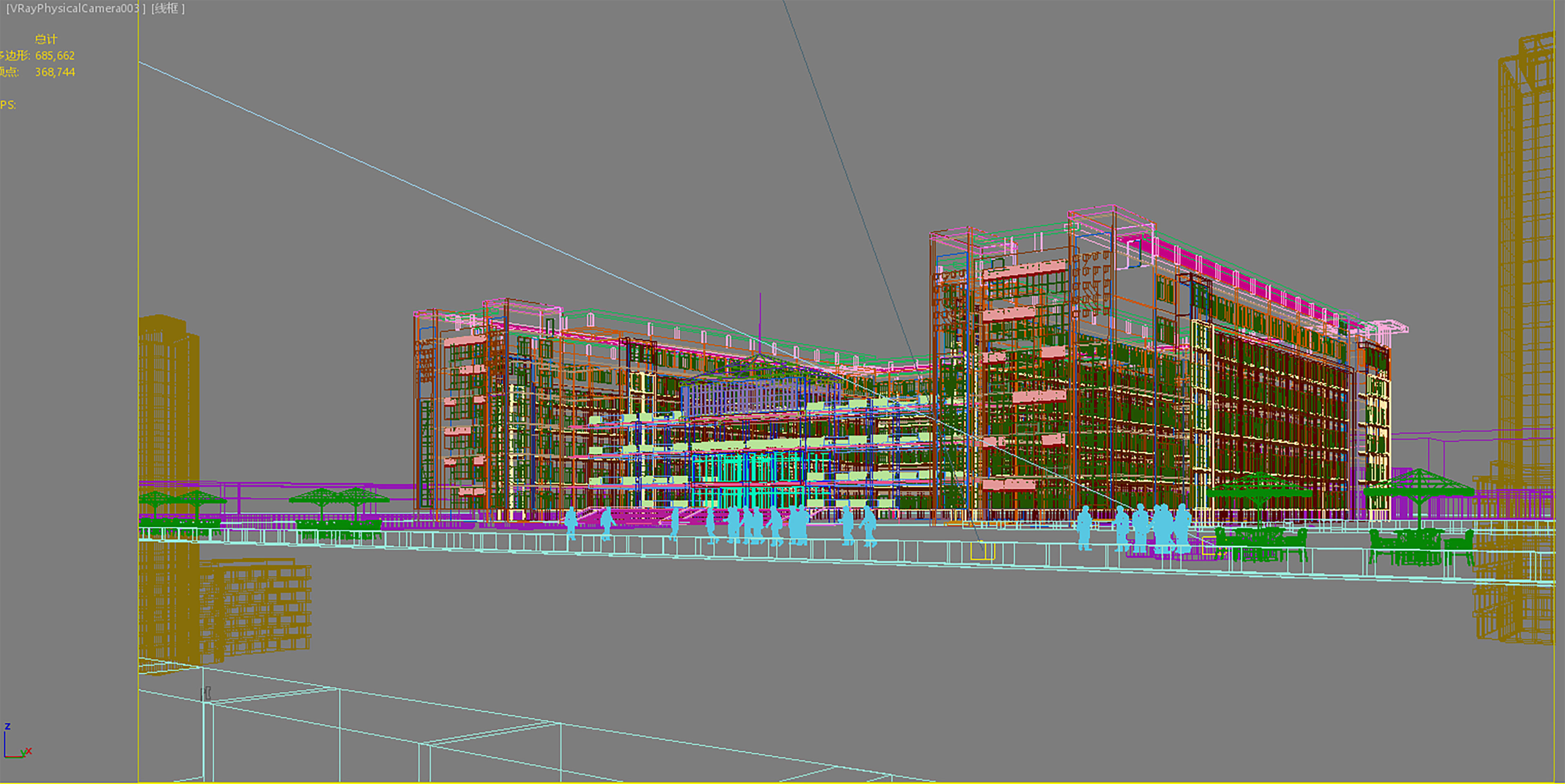 3D Campus School Buildings 002 3D model_4