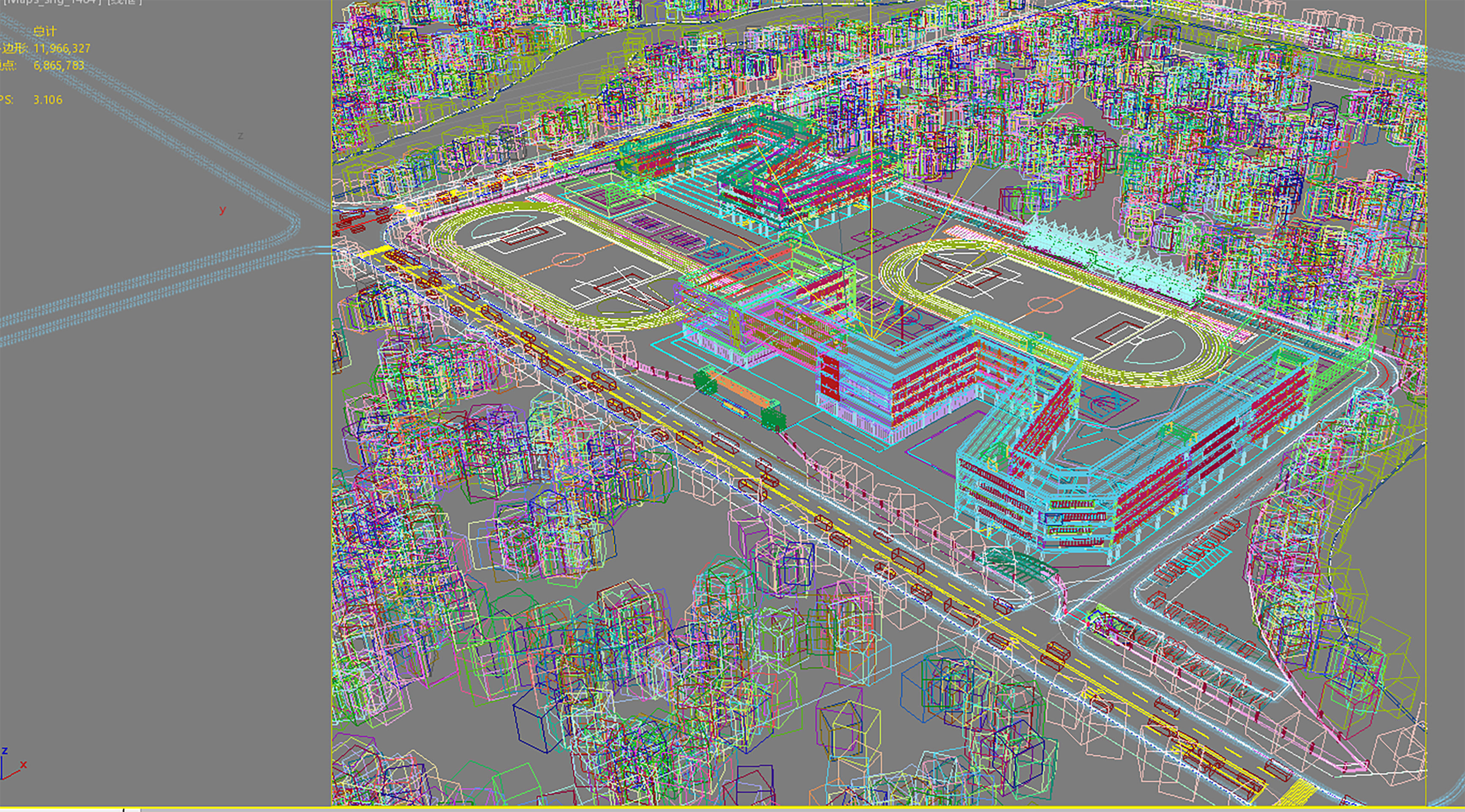 3D Campus School Buildings Set  003 3D model_4