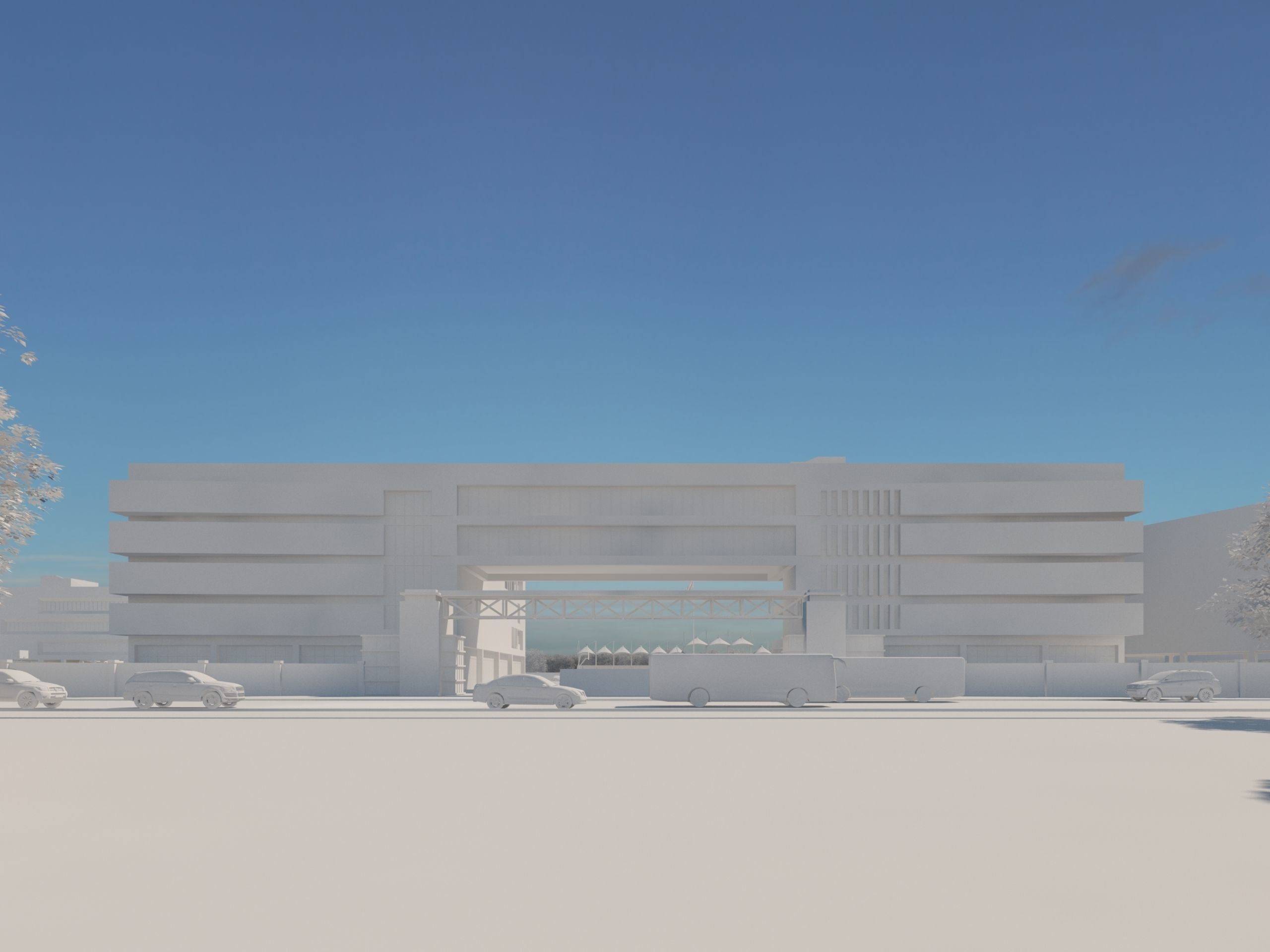 3D Campus School Buildings Set  003 3D model_3