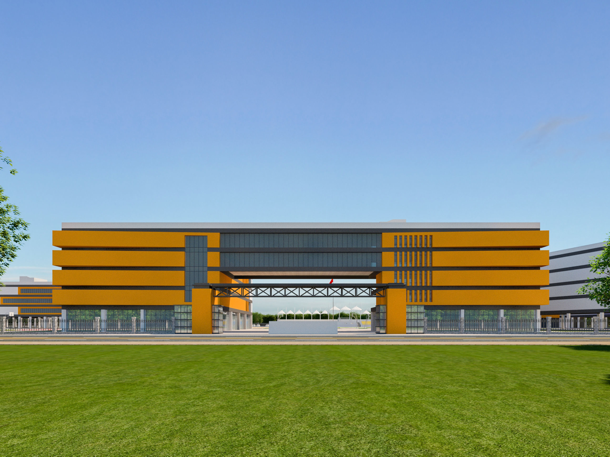 3D Campus School Buildings Set  003 3D model_1