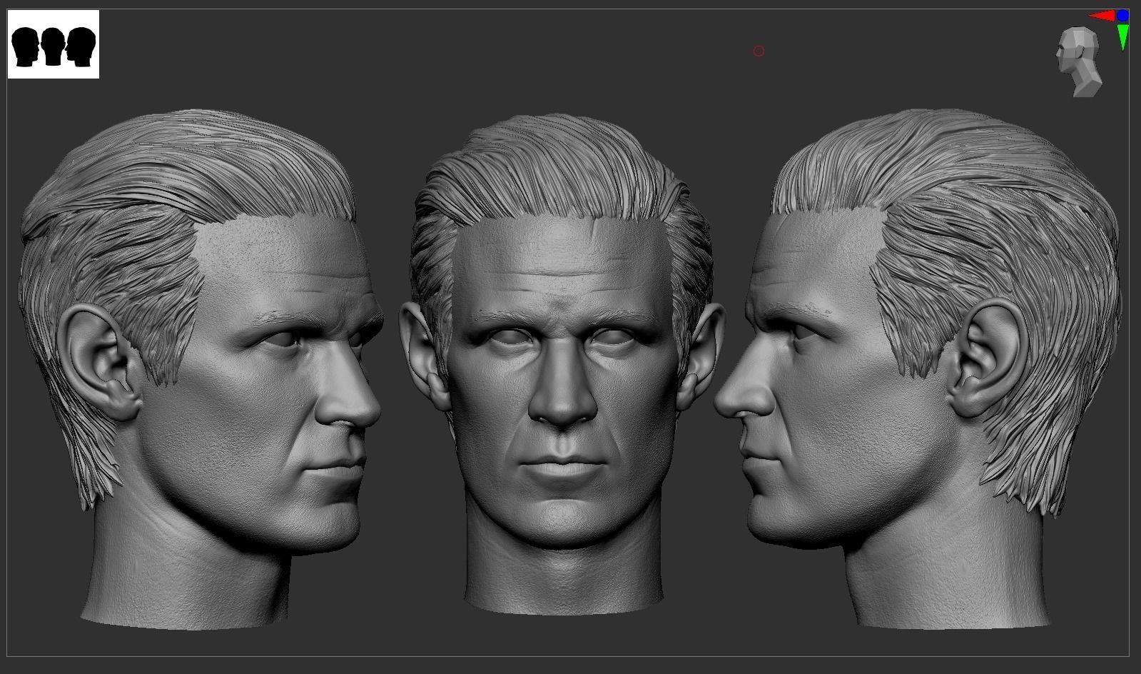 Daemon Targaryen - Matt Smith - Head 3D print model_2