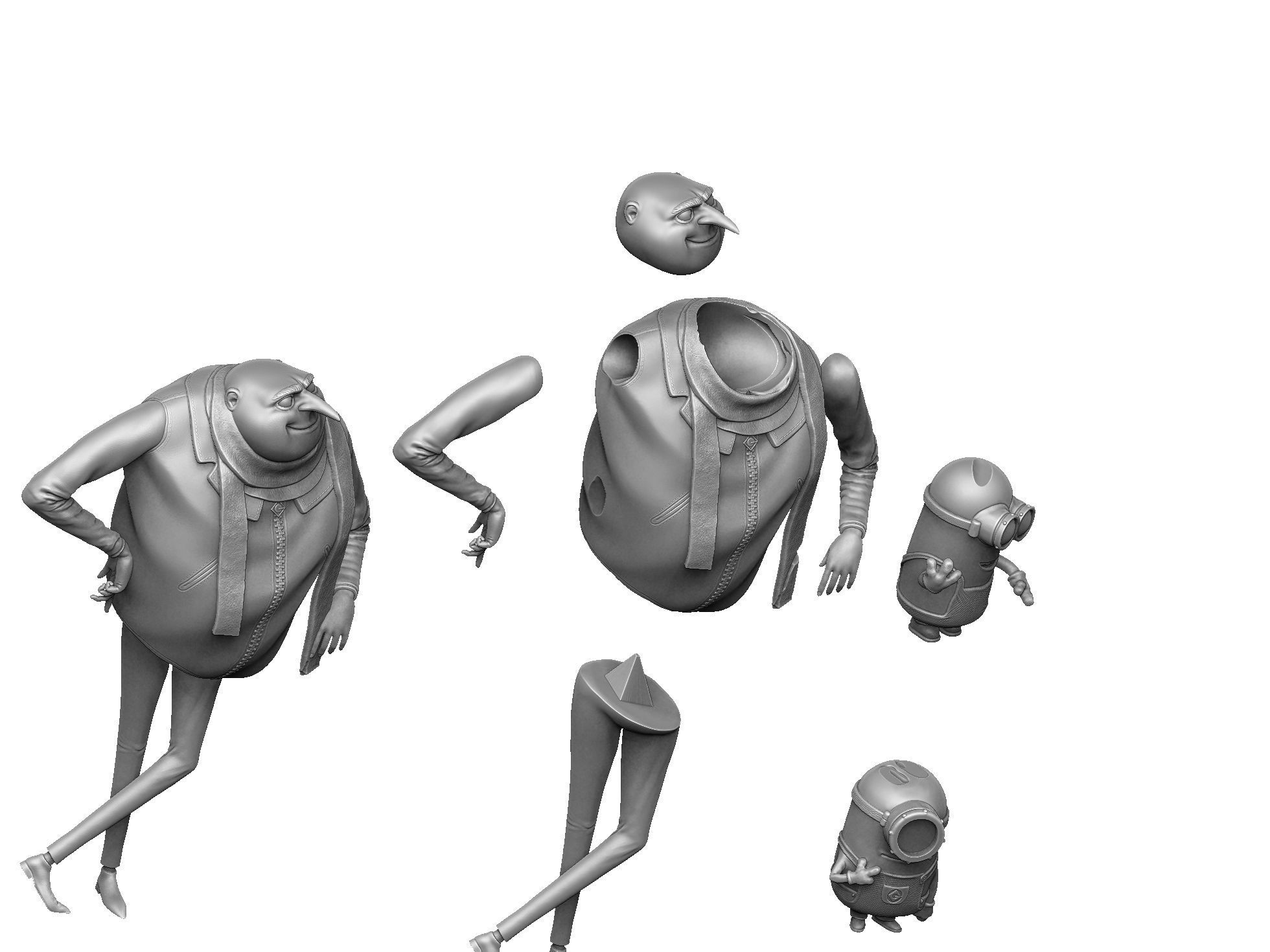 DESPICABLE ME  for 3D PRINT assemble STL 3D print model_33