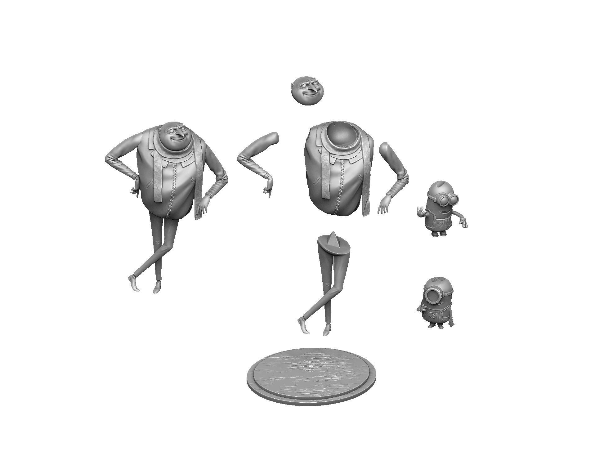 DESPICABLE ME  for 3D PRINT assemble STL 3D print model_32