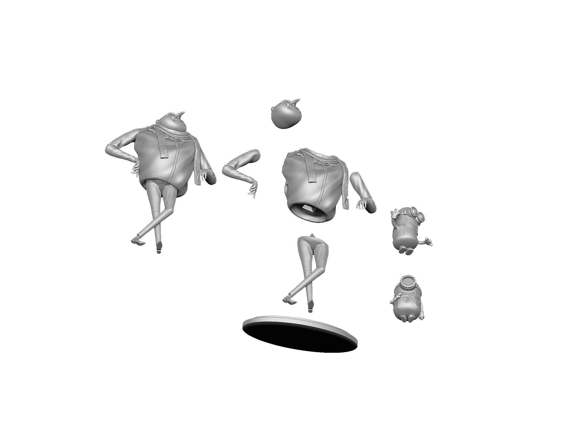 DESPICABLE ME  for 3D PRINT assemble STL 3D print model_31