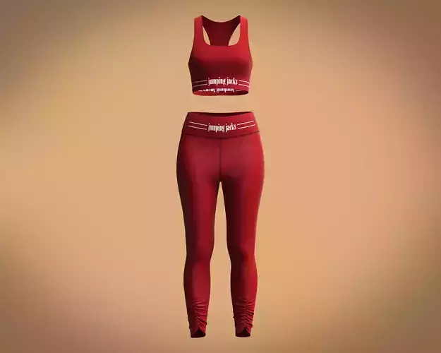 Ladies Ribbed gym tank top with leggings