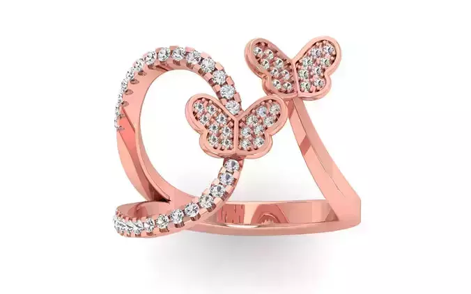 Women Solitaire Ring 3dm STL OBJ FBX  Renders Details