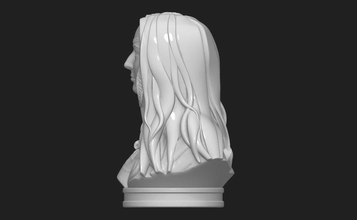 Native American Female Bust Statue 220919 3D print model_5