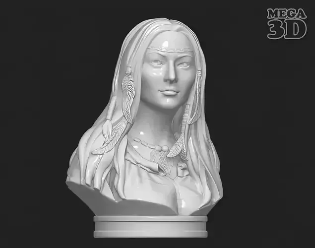 Native American Female Bust Statue 220919 3D print model