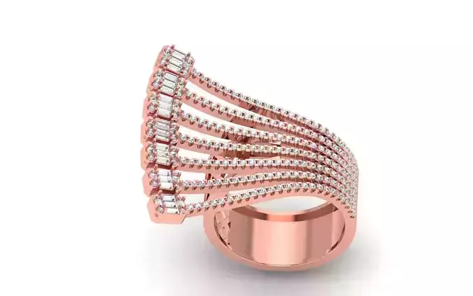 Women Solitaire Ring 3dm STL OBJ FBX  Renders Details