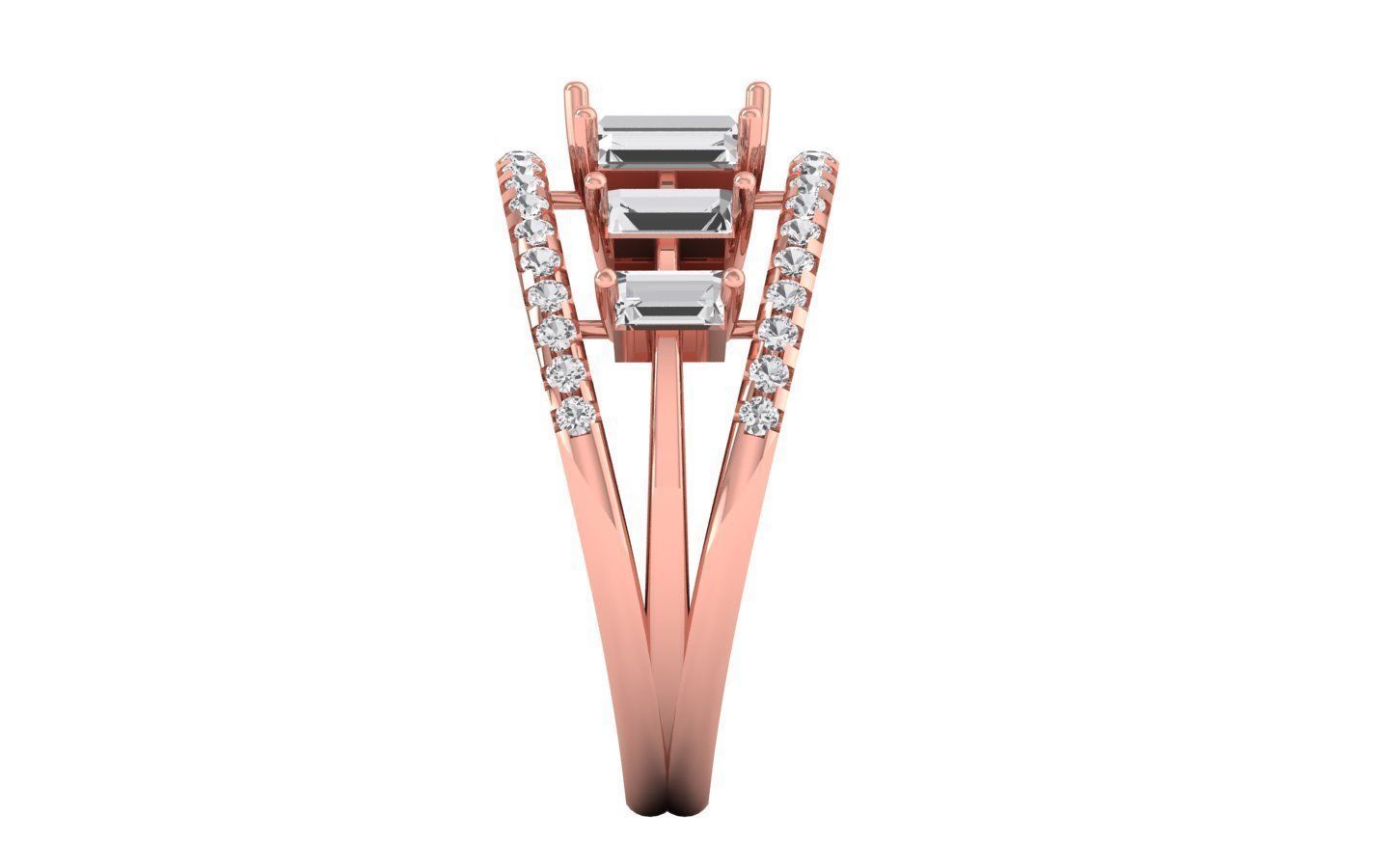 Solitaire Wedding  Women Rings 3D print model_1