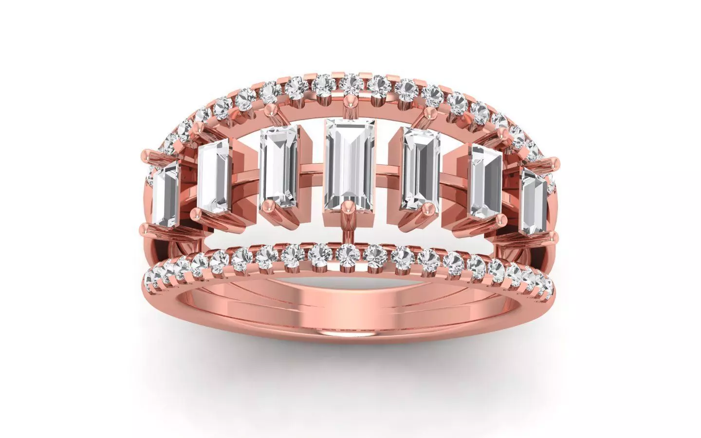 Solitaire Wedding  Women Rings 3D print model_0