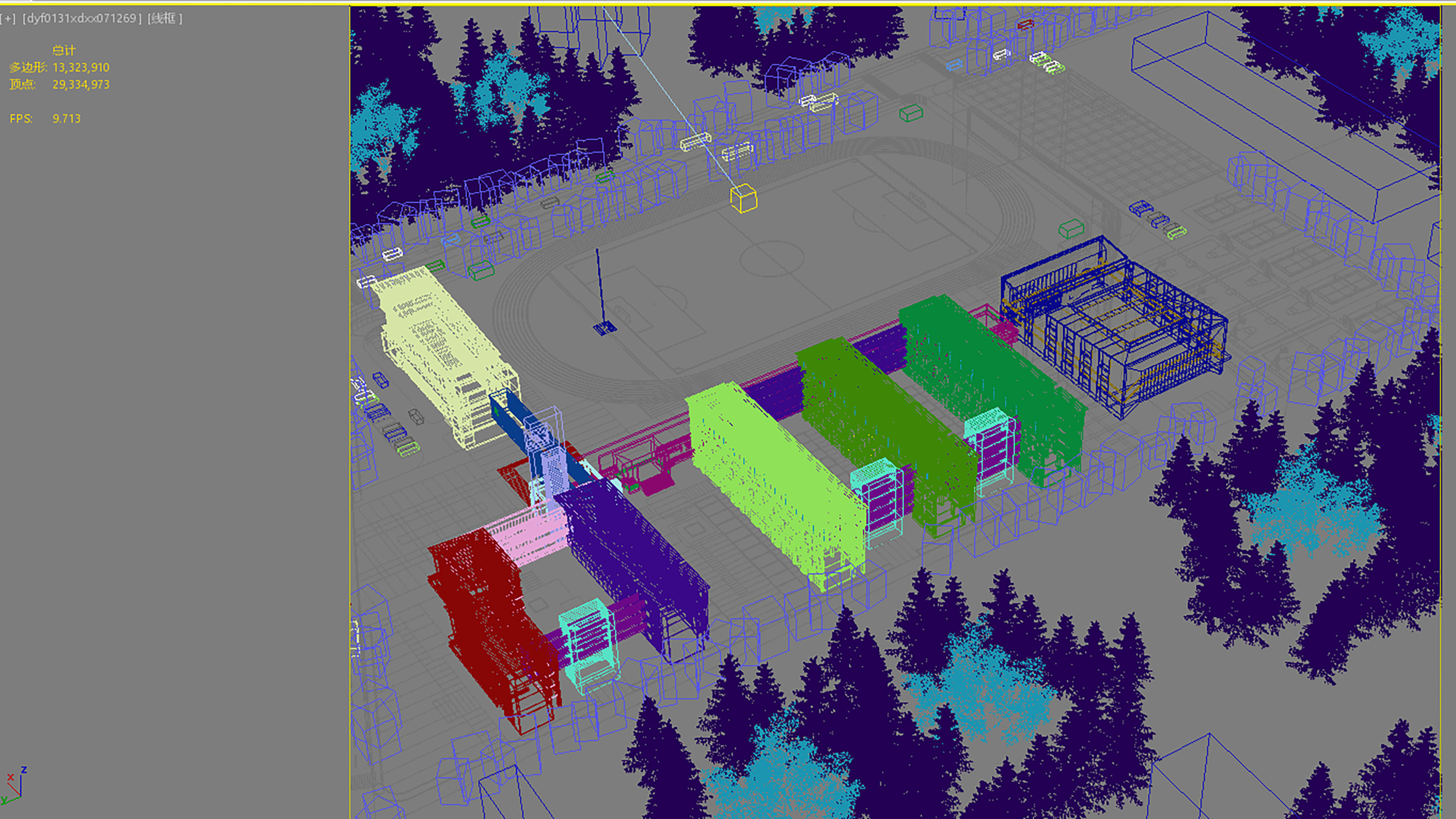3D Campus School Buildings Set  007 3D model_4