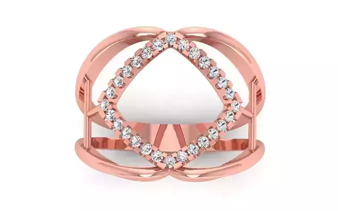 Women Solitaire Ring 3dm STL OBJ FBX  Renders Details