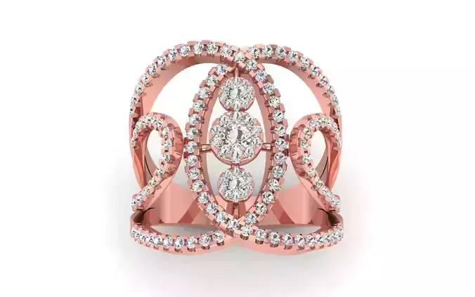 Women Solitaire Ring 3dm STL OBJ FBX  Renders Details