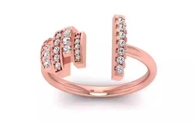 Women Solitaire Ring 3dm STL OBJ FBX  Renders Details