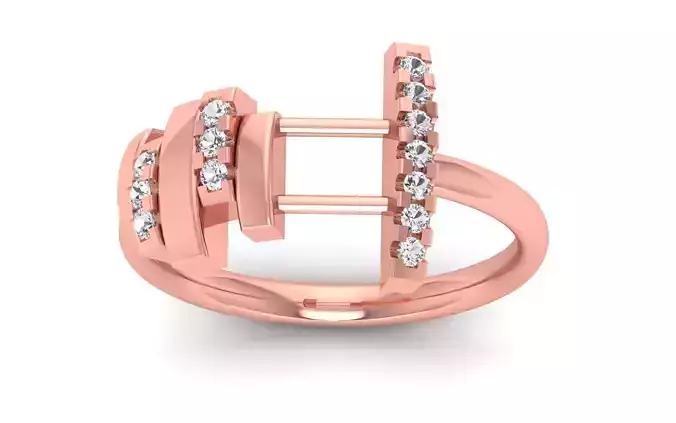 Women Solitaire Ring 3dm STL OBJ FBX  Renders Details