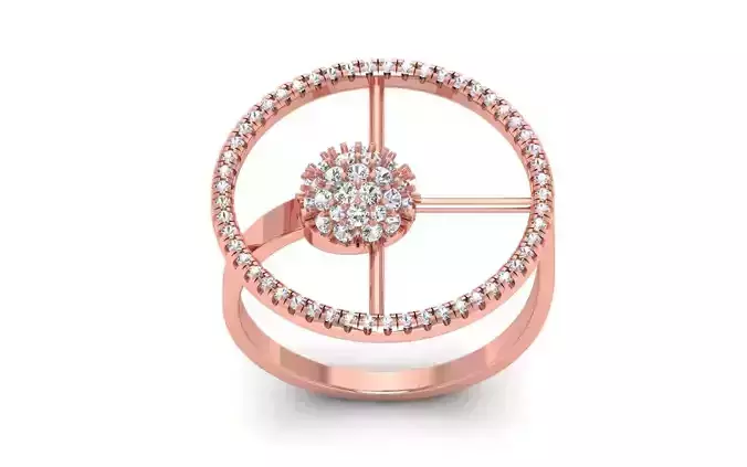 Women Solitaire Ring 3dm STL OBJ FBX  Renders Details