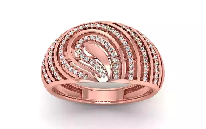  Wedding Solitaire Women Band Ring 3D print model
