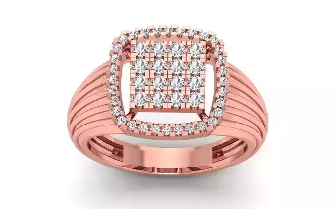 Women Solitaire Ring 3dm STL OBJ FBX  Renders Details