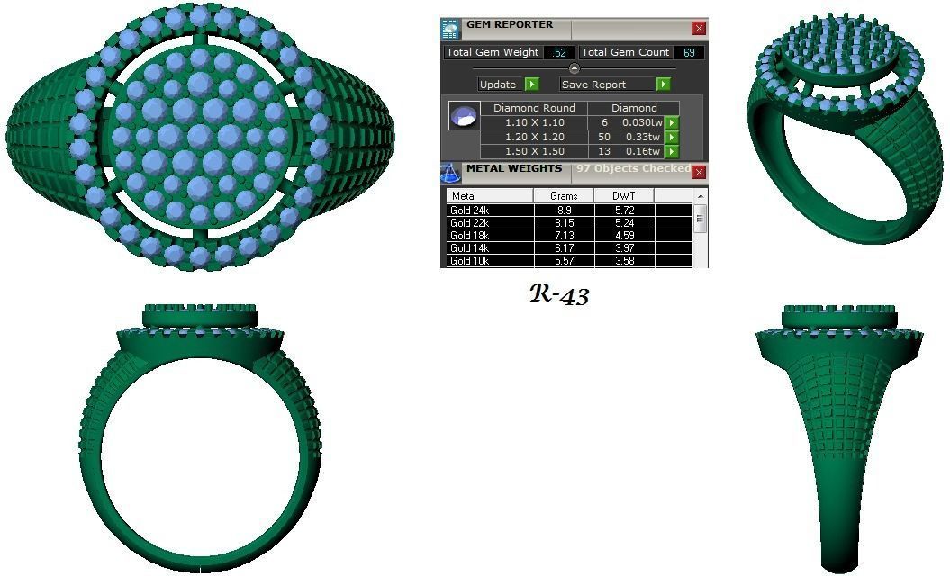 Women Solitaire Ring 3dm STL OBJ FBX Renders Details 3D print model_3