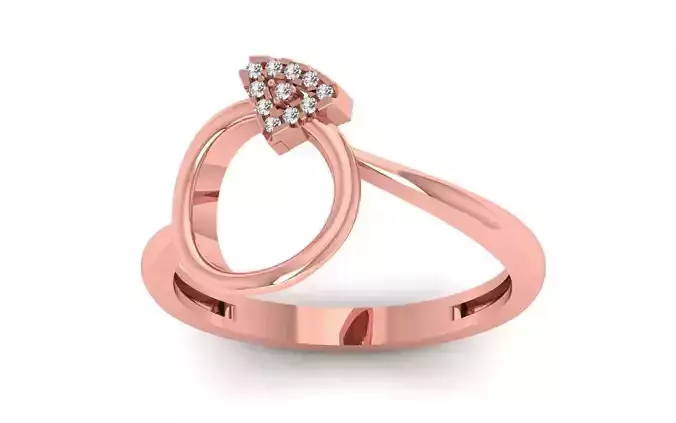 Women Solitaire Bypass Ring 3dm STL OBJ FBX  Renders Details