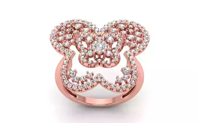 Women Solitaire Ring 3dm STL OBJ FBX  Renders Details