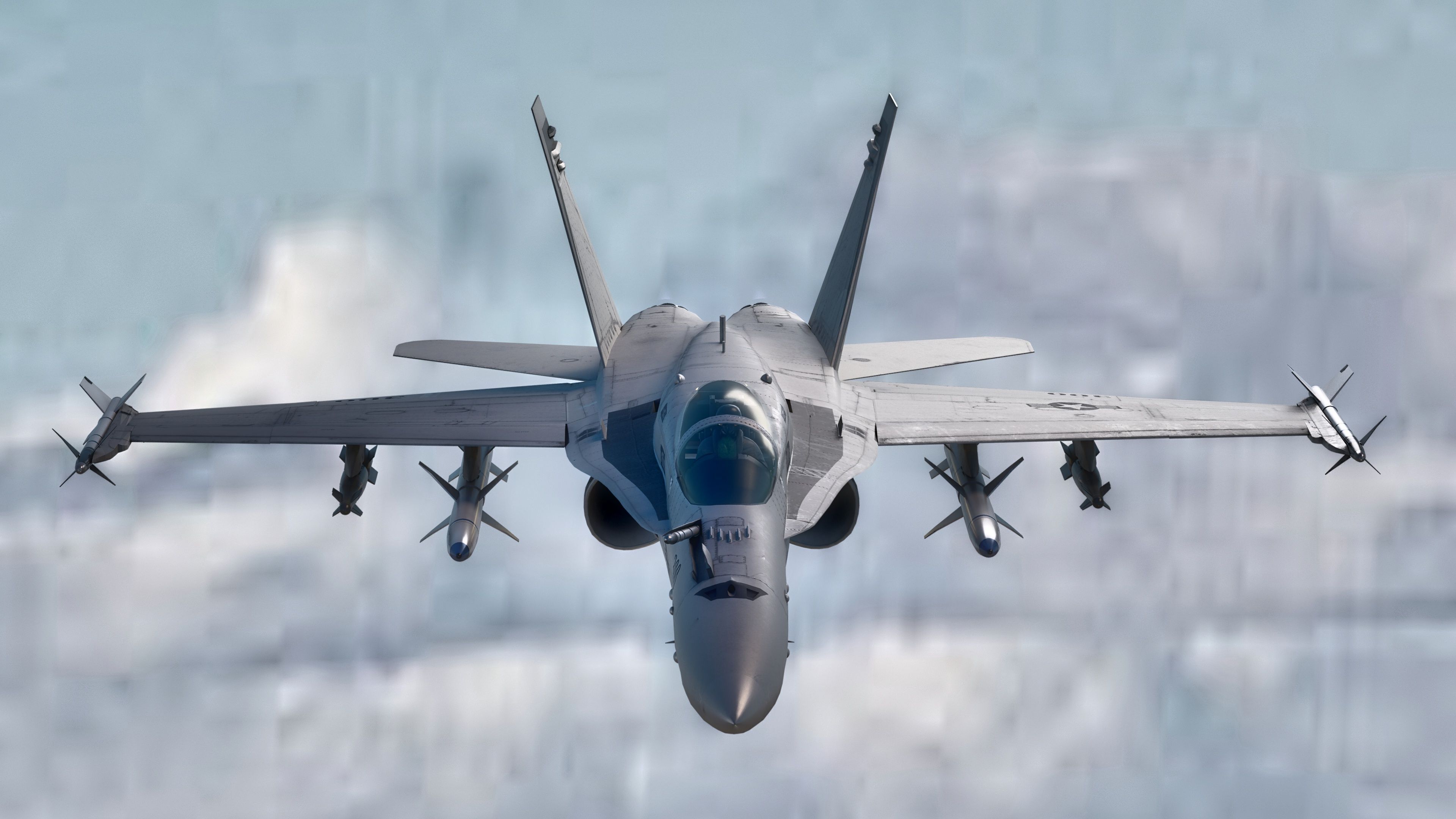 FA 18 Hornet-with Cocpit-Fully Rigged-Changeable decal and text Low-poly 3D model_5