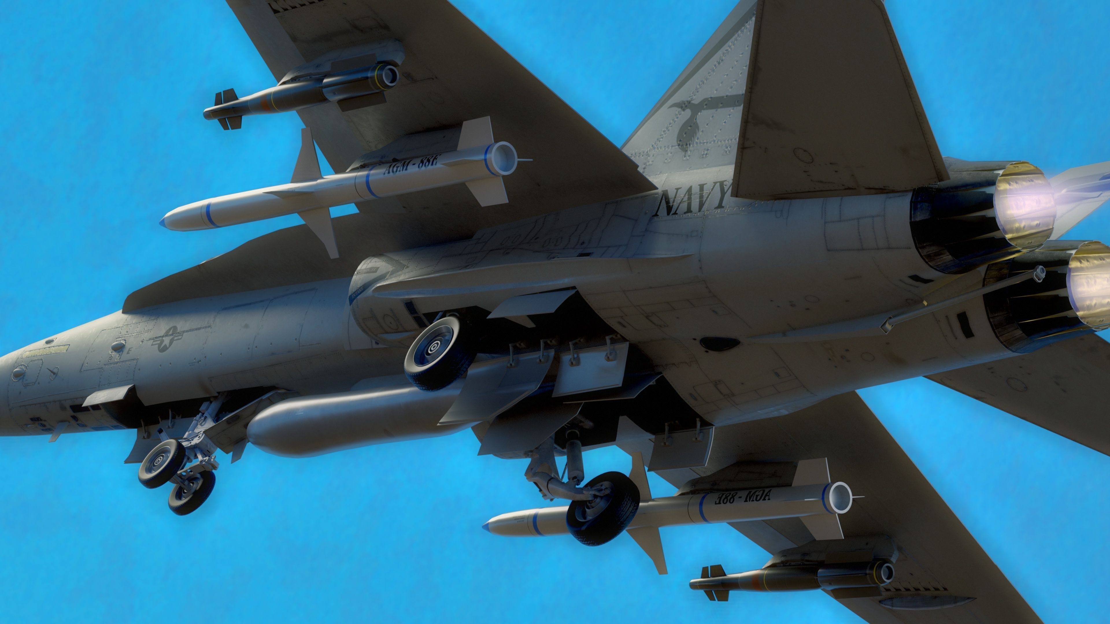 FA 18 Hornet-with Cocpit-Fully Rigged-Changeable decal and text Low-poly 3D model_17