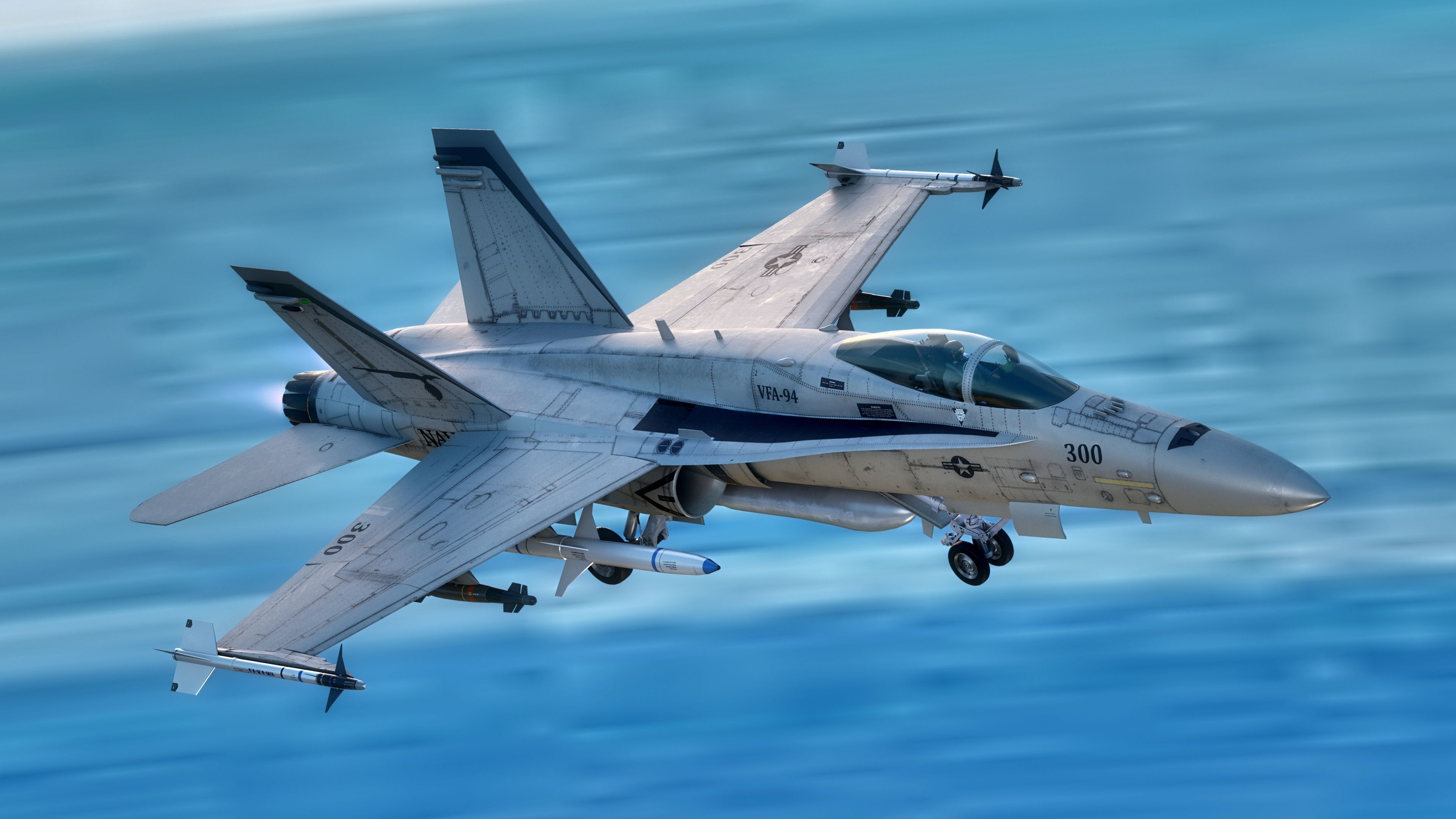 FA 18 Hornet-with Cocpit-Fully Rigged-Changeable decal and text Low-poly 3D model_6