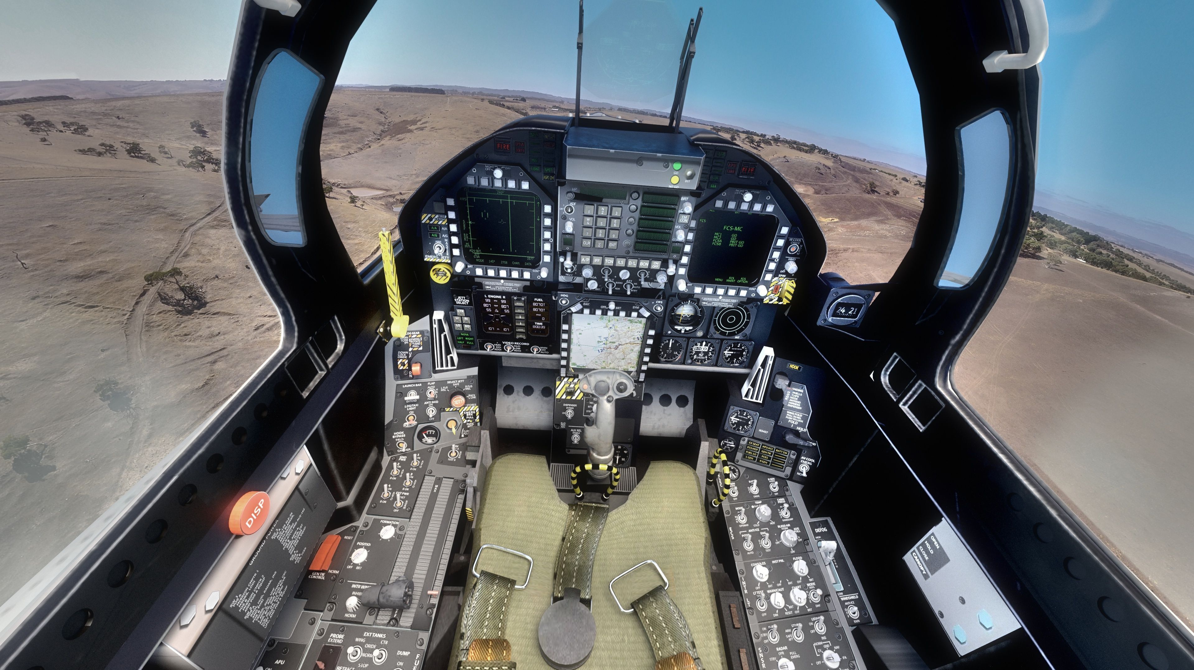 FA 18 Hornet-with Cocpit-Fully Rigged-Changeable decal and text Low-poly 3D model_19