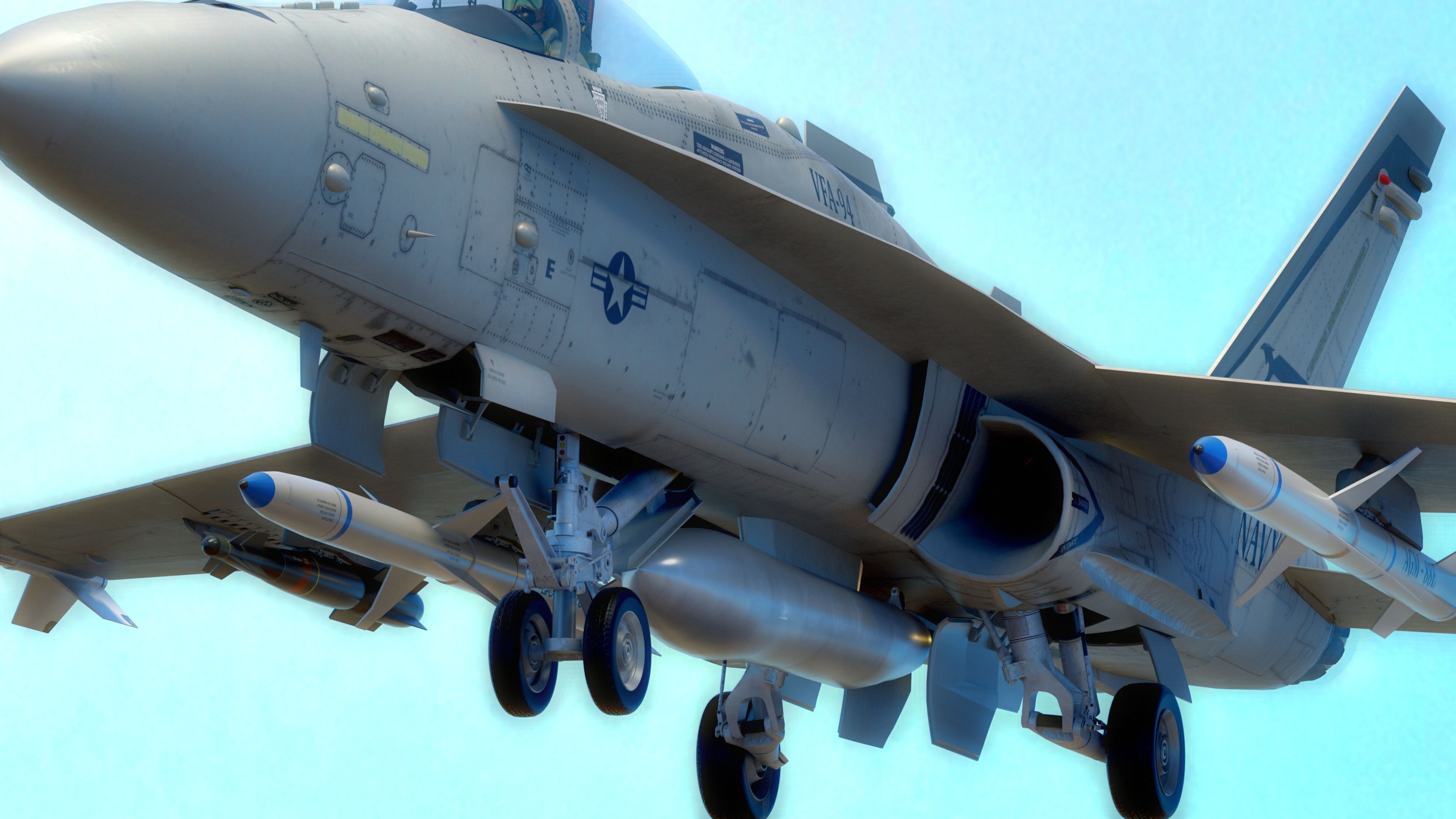 FA 18 Hornet-with Cocpit-Fully Rigged-Changeable decal and text Low-poly 3D model_16