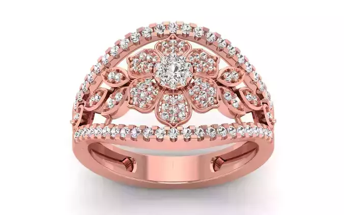  Wedding Solitaire Women Band Ring 3D print model