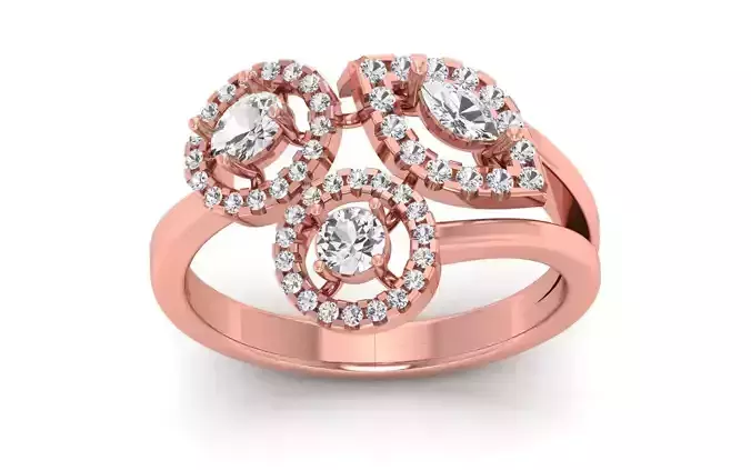 Women Solitaire Bridal Ring 3dm STL OBJ FBX  Renders Details