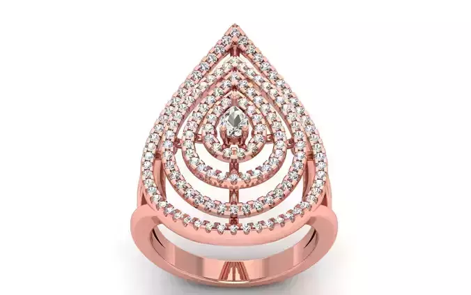 Women Solitaire Bridal Ring 3dm STL OBJ FBX  Renders Details