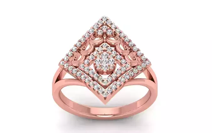 Women Solitaire Bridal Ring 3dm STL OBJ FBX  Renders Details