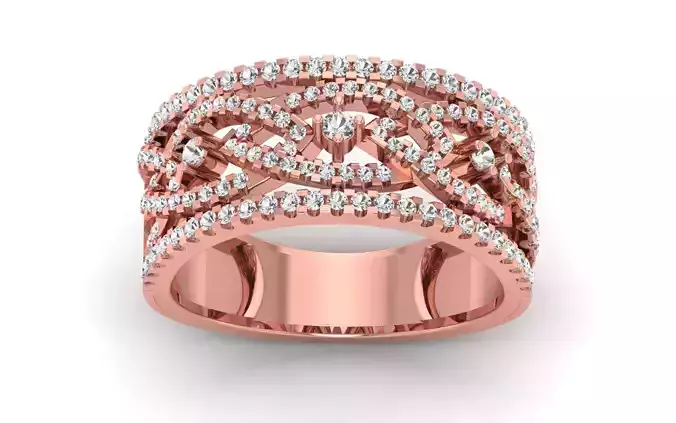 Wedding Solitaire Women Band Ring 3D print model
