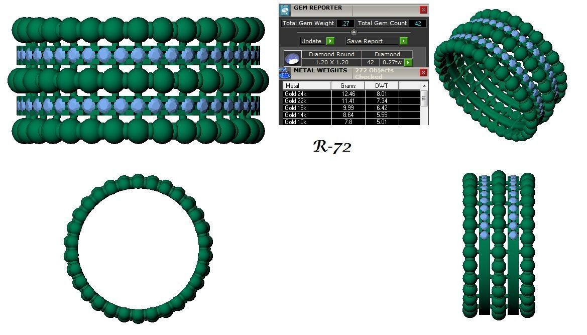  Wedding Solitaire Women Band Ring 3D print model_3