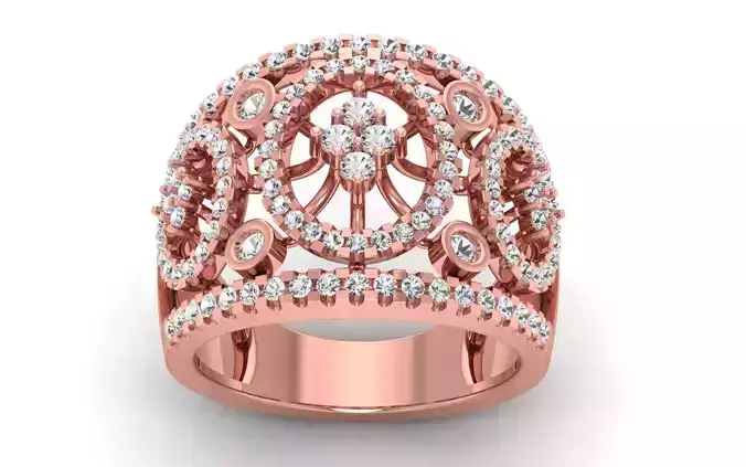  Wedding Solitaire Women Band Ring 3D print model