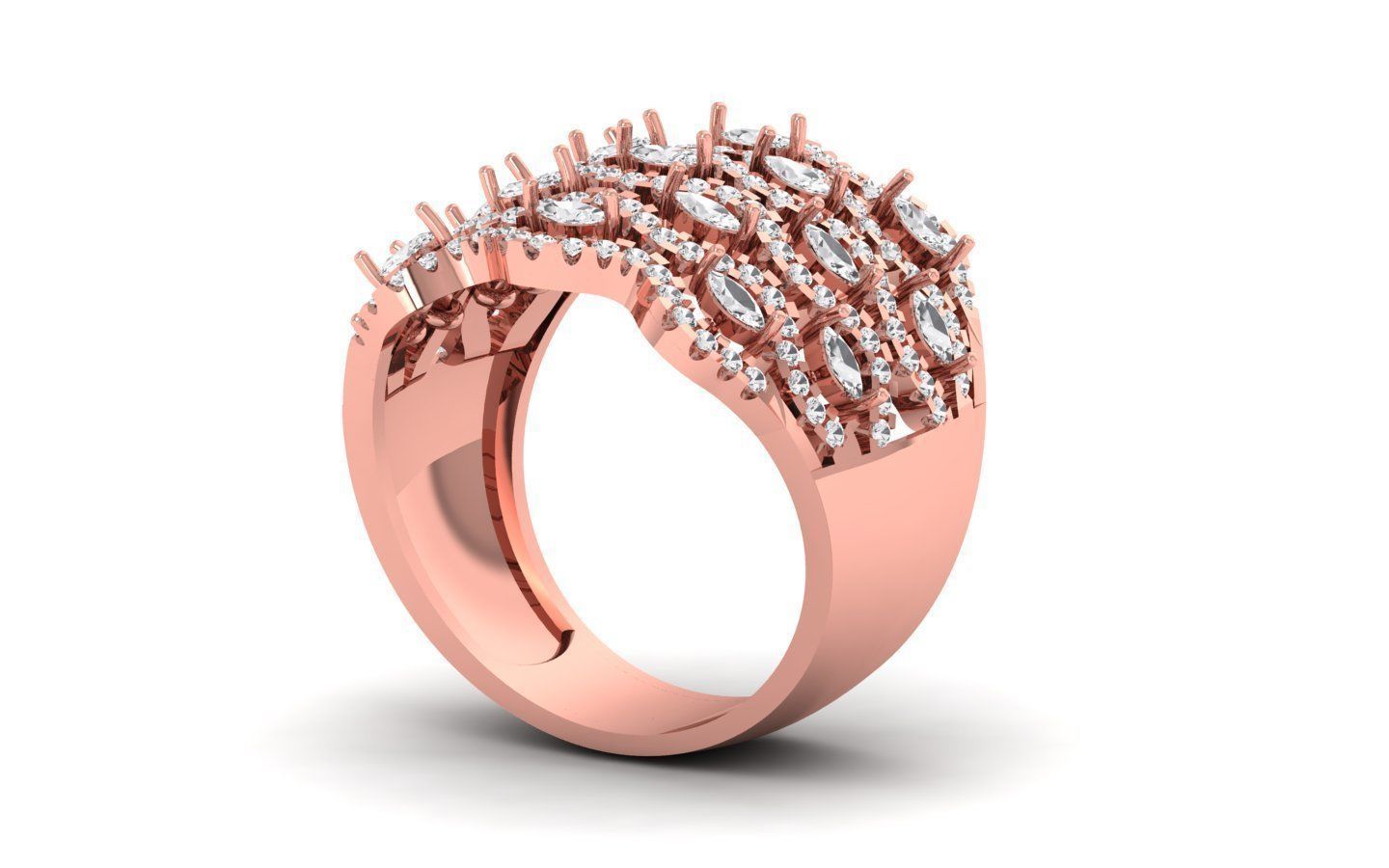  Wedding Solitaire Women Band Ring 3D print model_1