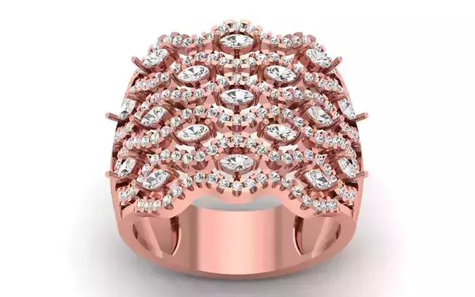  Wedding Solitaire Women Band Ring 3D print model