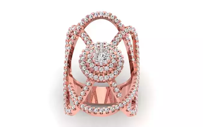 Women Solitaire Ring 3dm STL OBJ FBX  Renders Details