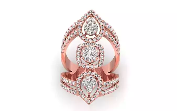 Women Solitaire Ring 3dm STL OBJ FBX  Renders Details