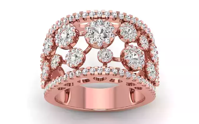  Wedding Solitaire Women Band Ring 3D print model