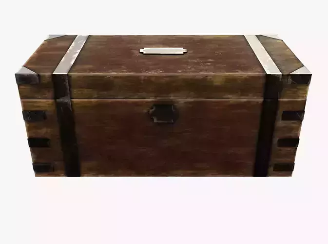 Medieval Treasure Chest Low-poly 3D model