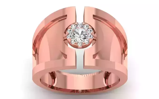 Women Solitaire Ring 3dm STL OBJ FBX  Renders Details