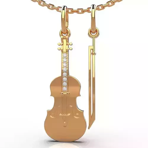 Pendant violin with bow