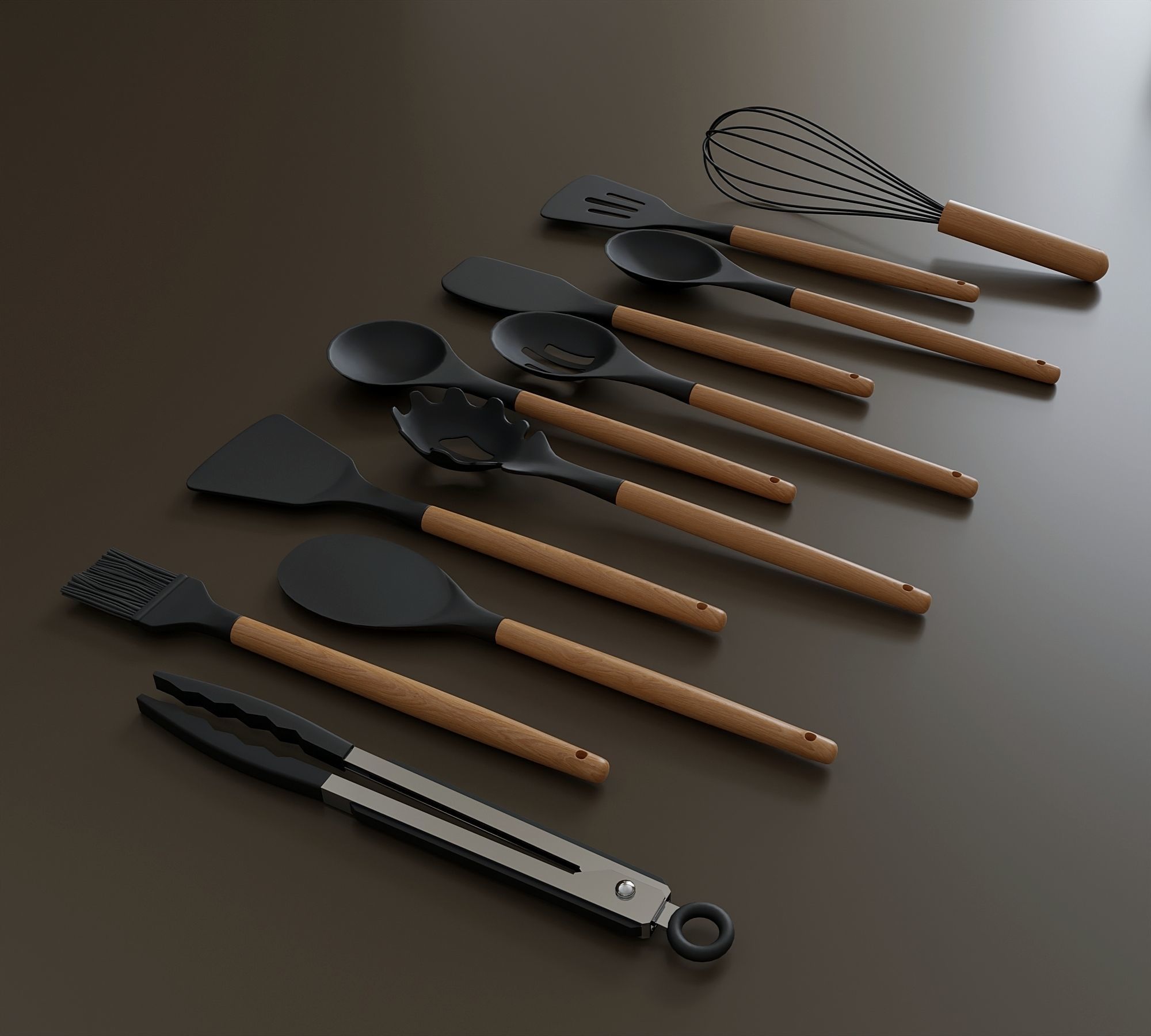 Set of kitchen utensils 3D model_3